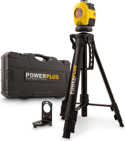Powerplus selbstnivellierende Laser-Wasserwaage powx720 – max. 10 m – sichtbare vertikale, horizontale oder 90°-Laserlinien