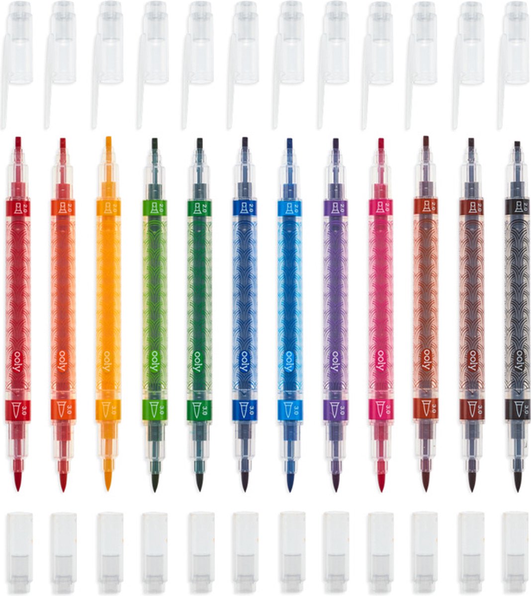 Ooly – Kalligraphie-Duo – doppelseitige Marker – 12 Farben
