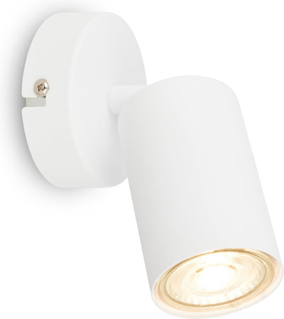 Briloner tib – Aufbaustrahler für den Innenbereich – drehbarer Deckenstrahler – Deckenlampe – ø 80 x 15,5 cm – weiß