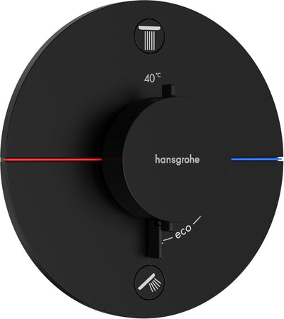 Hansgrohe Showerselect Comfort S Thermostat Einbau für 2 Funktionen mattschwarz