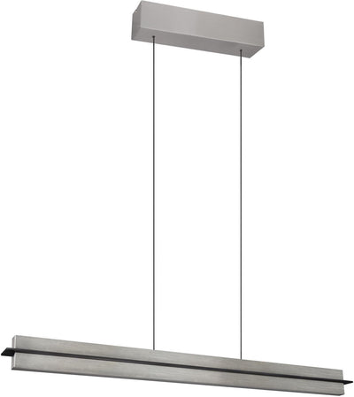 Trio Emerson - Hängelampe - Nickel matt - inkl. 1x SMD 22 W - 4-Stufen-Tastdimmer - Lichtfarbe stufenlos einstellbar - Memory-Funktion - stufenlos höhenverstellbar