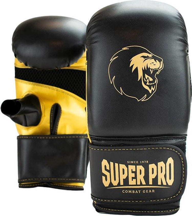 Super Pro Combat Gear Victor Boxsackhandschuhe Schwarz Gold Medium