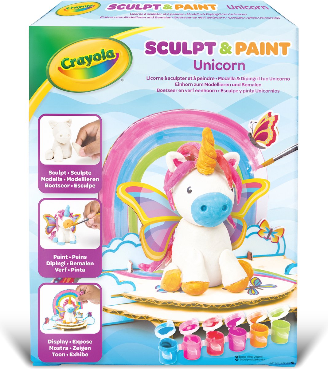 Crayola – Hobbypaket – kleines eigenes Einhorn – selbsthärtende Modelliermasse – für Kinder