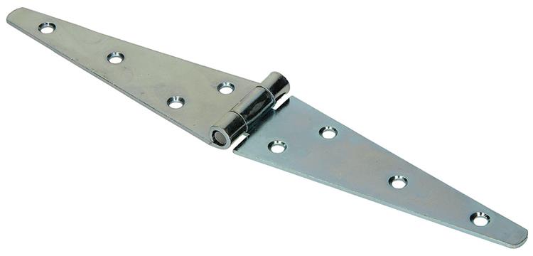 1014445 - Heckscharniere 2 gel.bl.plattiert. 300 x 50 mm | 12 Stück