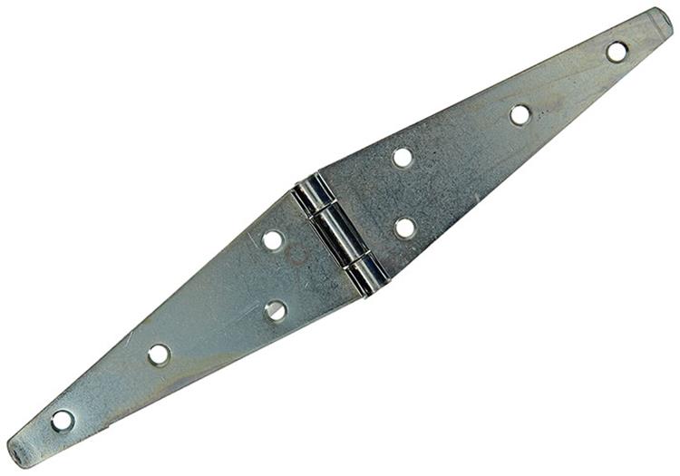 1014445 - Heckscharniere 2 gel.bl.plattiert. 300 x 50 mm | 12 Stück