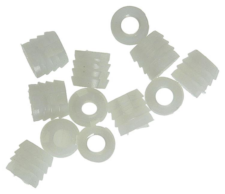 Mack 1014488 - 12 Kunststoff-Schlagmuttern M6 ø 11 mm x 11 mm | 10 Stück