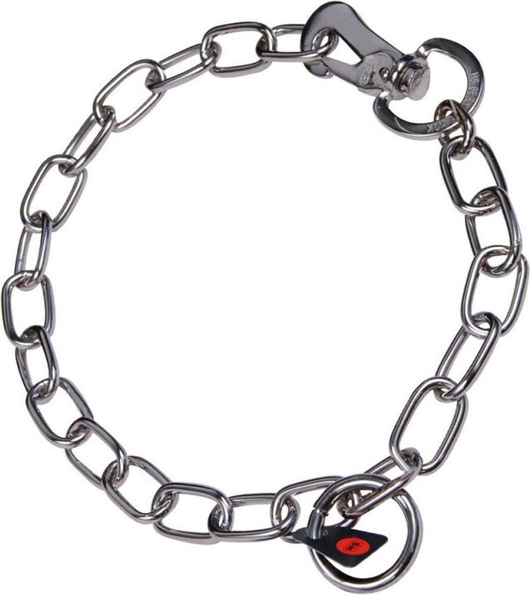 Hs Sprenger Hundehalsband Silber 3 mm links halblang (45 cm)