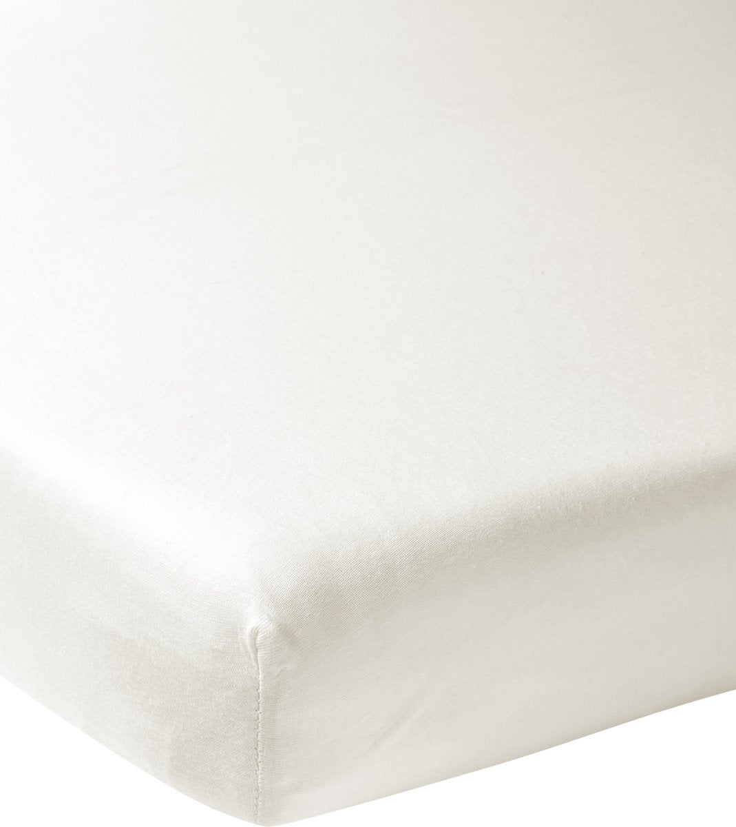 Meyco Baby Uni Spannbettlaken Beistellbett – gebrochenes Weiß – 50 x 90 cm