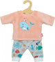 Puppenkleid-Pyjama rosa Wal, 35-45 cm