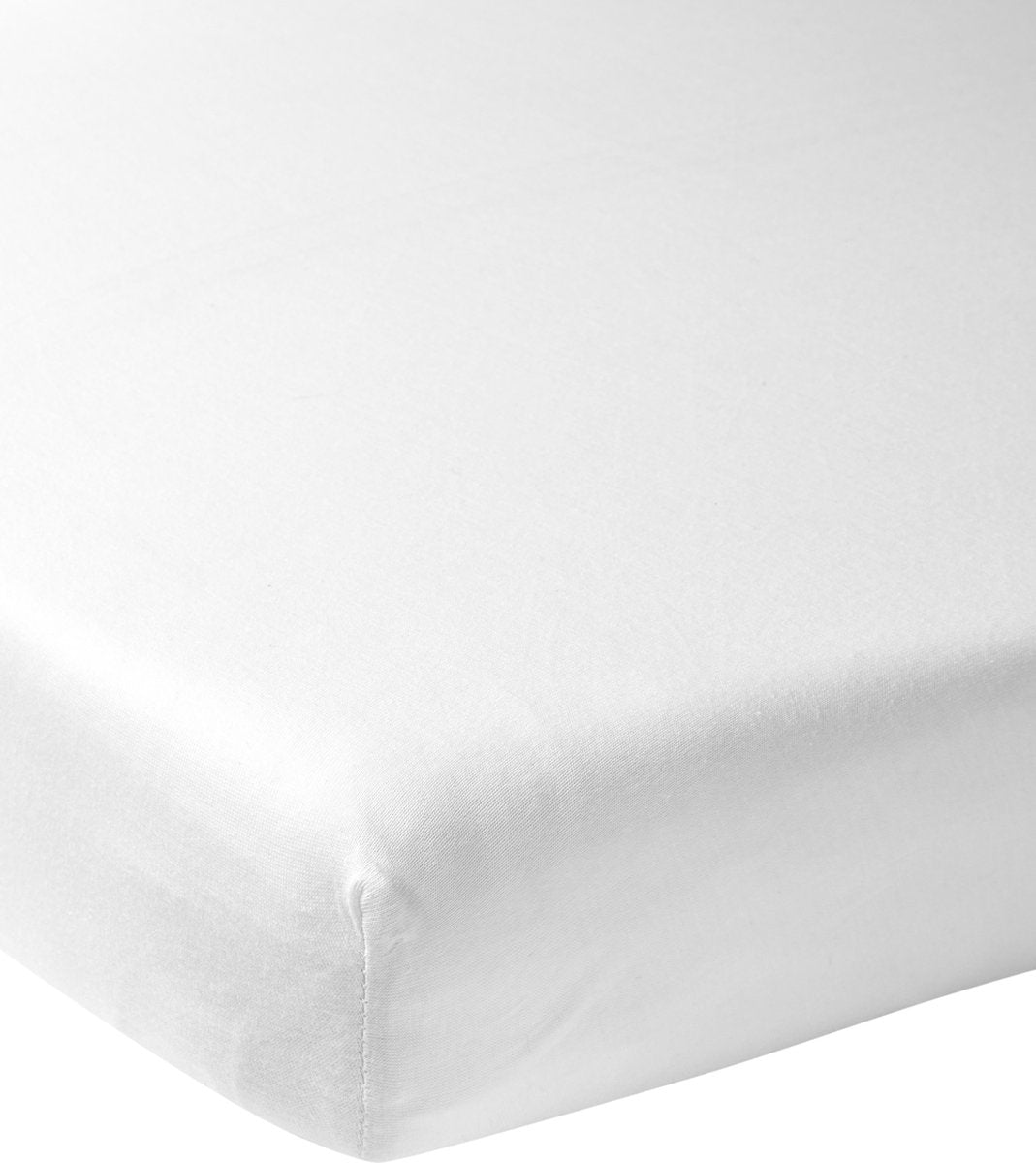 Meyco Baby Uni Spannbettlaken für Kinderbett – weiß – 40 x 80 x 90 cm