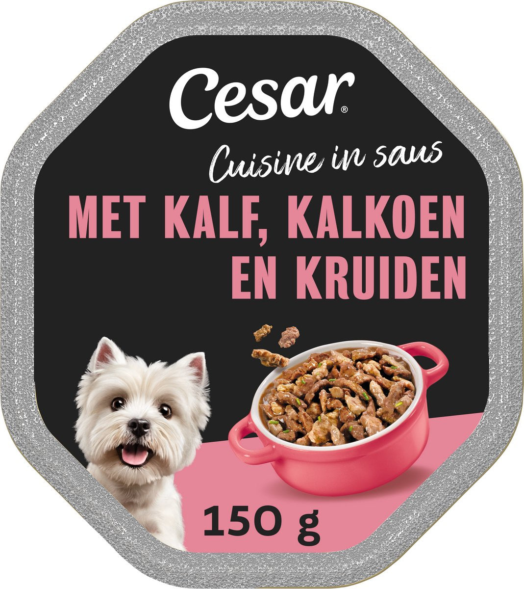 Cesar-Kugel in Pastete 300 g x 10 Kalbfleisch- und Gartenkarottenstücke im Pastetenstil