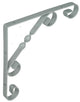 1014749 - Rustikal gedrehte Konsolensohle weiß200x200x13mm | 12 Stück