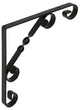 1014757 - Rustikal gedrehte Konsolensohle schwarz 200x200x13mm | 12 Stück