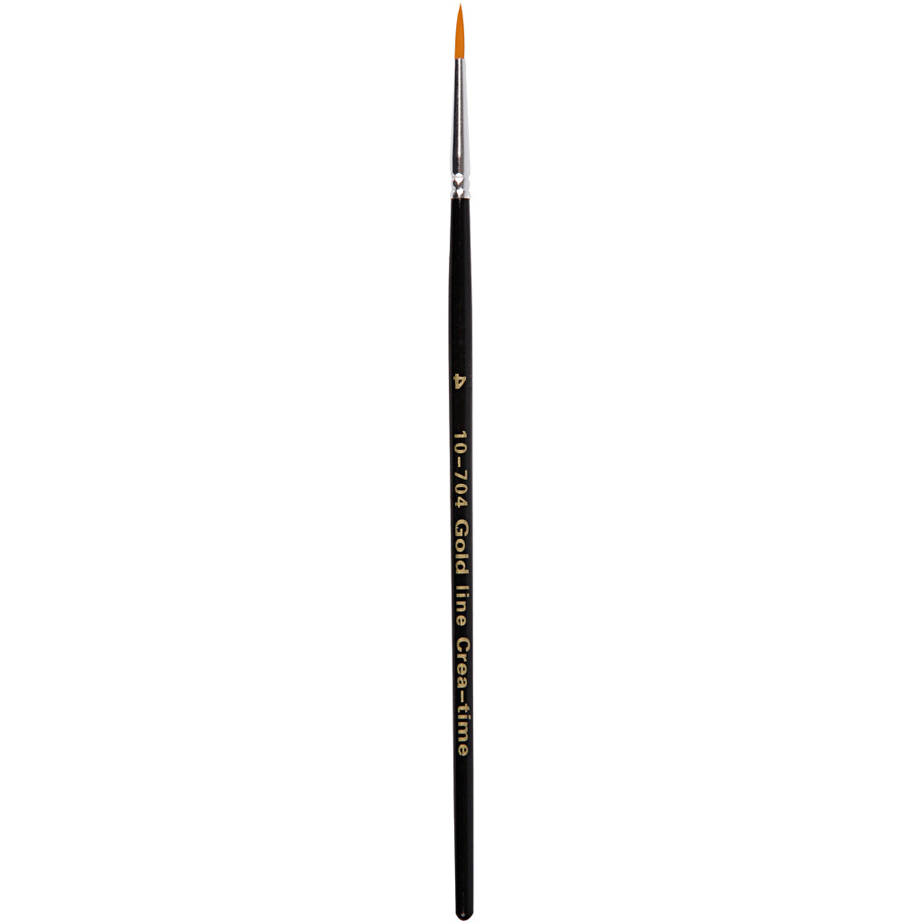 Creativ Company Gold Line Pinsel, Dim 4, L: 17 cm, b: 2,5 mm, rund, 12 Stück 1 Box