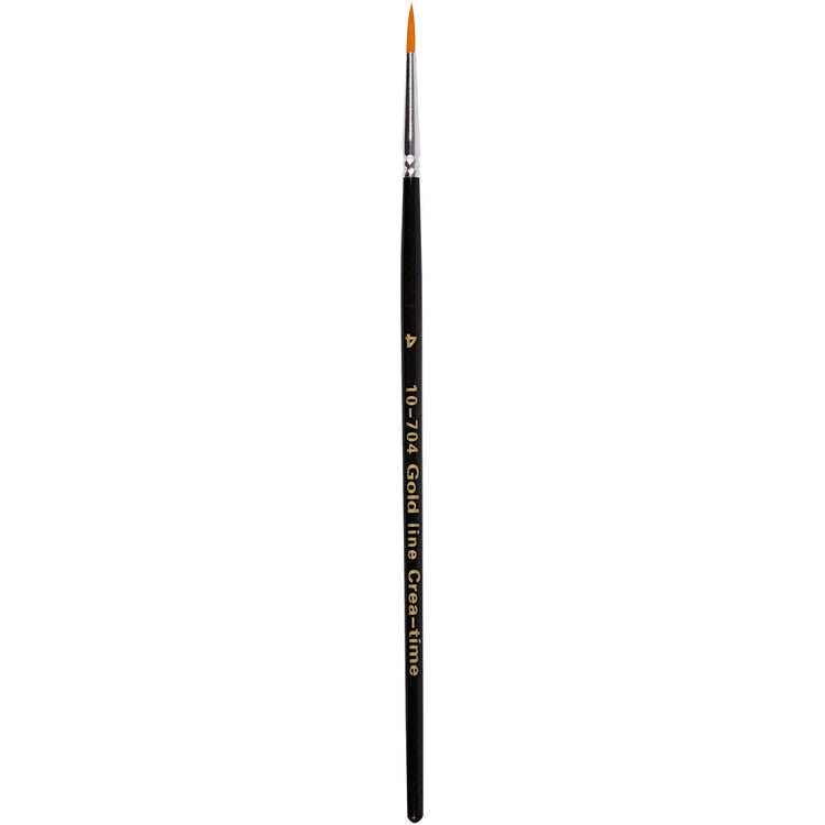 Creativ Company Gold Line Pinsel, Dim 4, L: 17 cm, b: 2,5 mm, rund, 12 Stück 1 Box