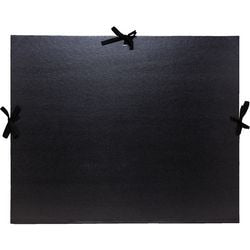 Zeichenmappen mit Leinenbändern Kraft schwarz 25738e