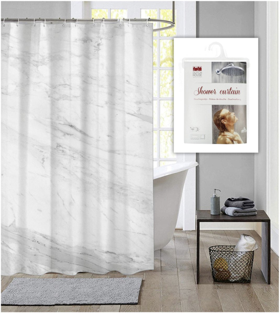 Niederländisches Haus Dutch House Duschvorhang 180x200 cm Marmor