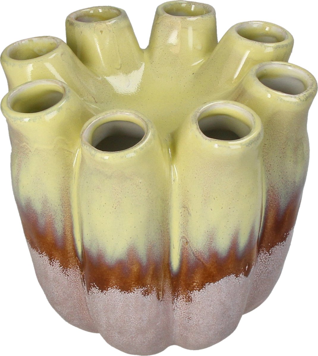HD Collection Vase Steingut braun 19,5x19,5x19cm