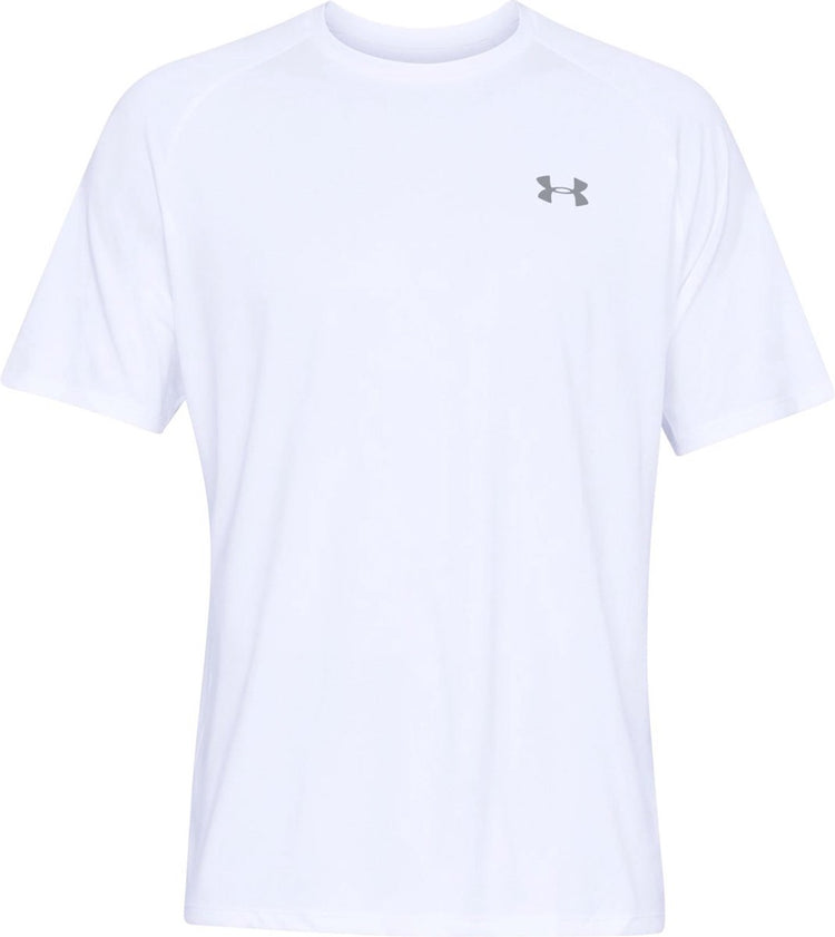 Under Armour UA Tech 2.0 SS Tee-Wht Herren-Sportshirt – Weiß – Overcast Grey