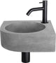 Differnz Cleo Brunnen-Set – 31,5 x 31,5 x 10 cm – Wasserhahn gebogen mattschwarz – Beton dunkelgrau