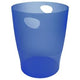 Abfallbehälter exacompta ecobin ozeanblau, transparent 15 l