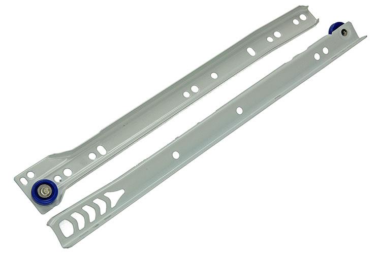 1013687 - Paar rollende Schubladenführungen weiß 25 kg 30 cm | 5 Stück