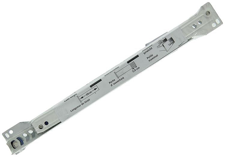 1013687 - Paar rollende Schubladenführungen weiß 25 kg 30 cm | 5 Stück