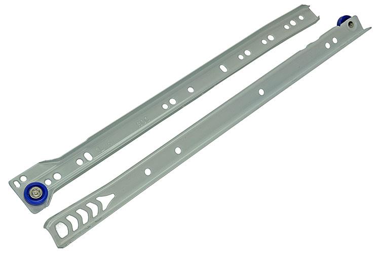 1013688 – Paar rollende Schubladenführungen weiß 25 kg 35 cm | 5 Stück