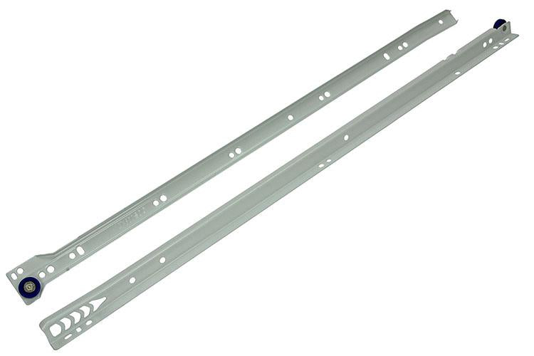 1013693 – Paar rollende Schubladenführungen weiß 25 kg 60 cm | 5 Stück