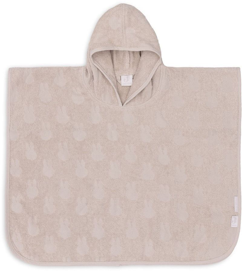 Jollein x Miffy – Baby-Frottee-Badeponcho – Badeumhang für Kinder mit Kapuze – Miffy-Jacquard – Nougat