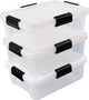 Luftdichte Aufbewahrungsbox Iris – 10 l – stapelbar – luftdicht – Kunststoff – transparent – 3er-Set