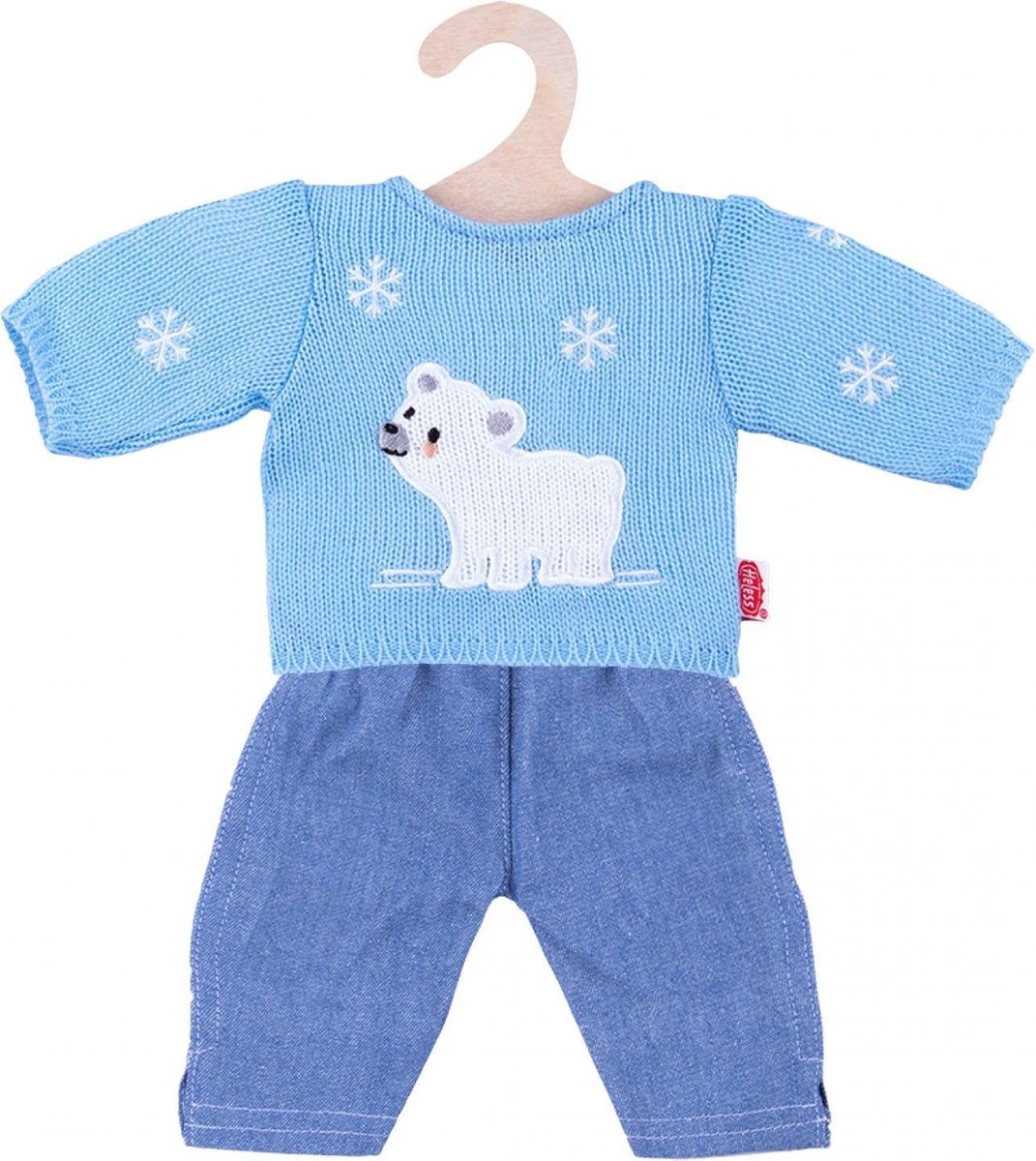 Heless Dolls Jeans mit Eisbärenpullover, 35-45 cm
