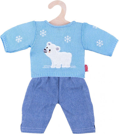 Heless Dolls Jeans mit Eisbärenpullover, 35-45 cm