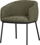 Woood Leon Esszimmerstuhl – Bouclé – Waldgrün – 77 x 61 x 63