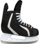 Nijdam Eishockeyschlittschuh – Deluxe – Polyester – Schwarz Silber – Größe 38