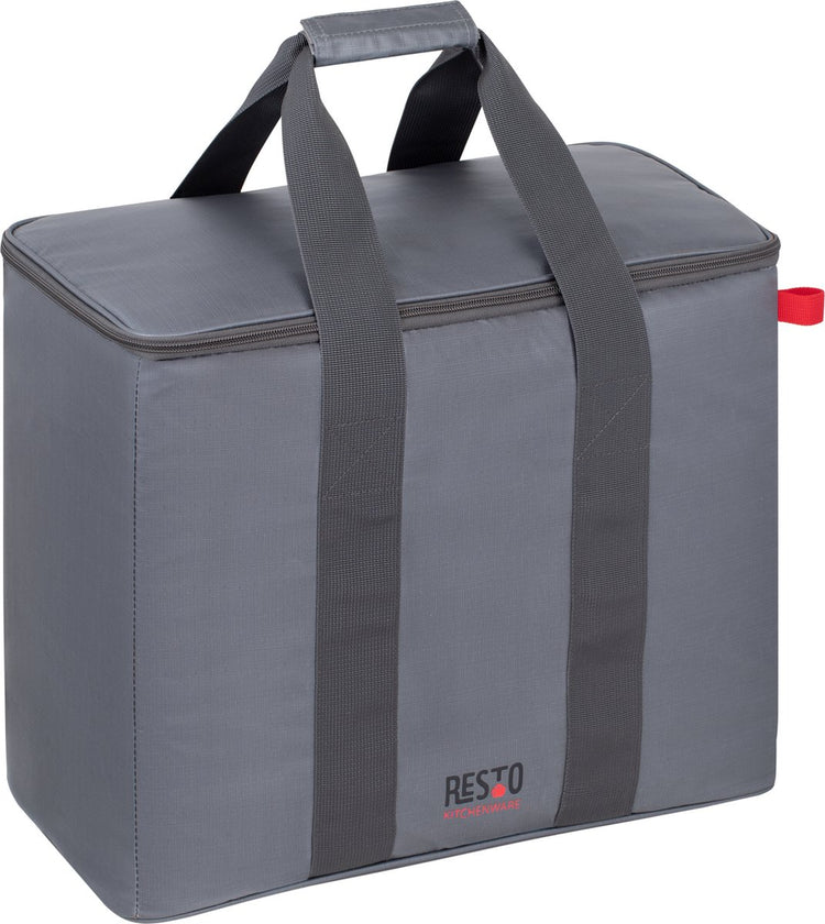 Resto Polis Kühltasche – 30l – Grau – wasserabweisend – auslaufsicheres Innenfutter – Tragegurt – Picknick-Reise