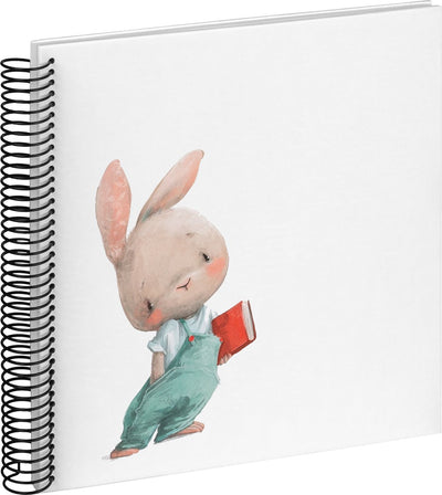Walther SA-132 Bunny Nosy – Spiralalbum – Größe 25 x 25 cm – weißer Hasenmann