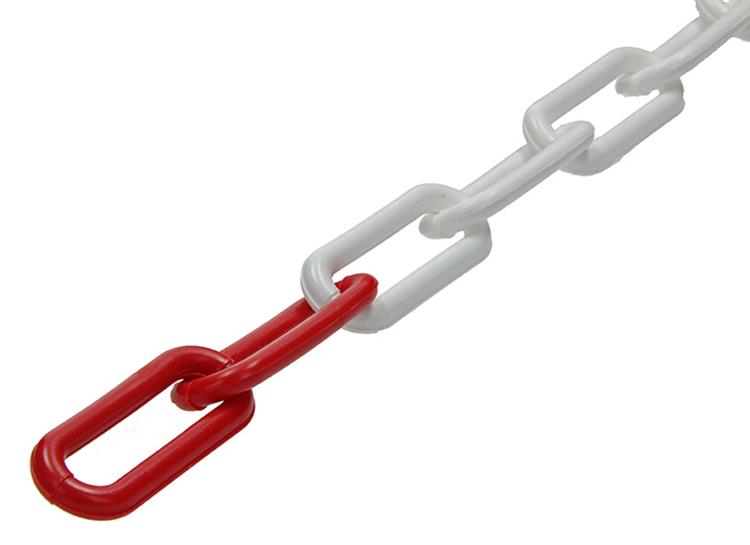 1013674 - Kunststoffkette rot weiß ø 6mm l 40mm 30m | 30 Stück
