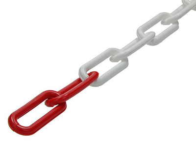 1013674 - Kunststoffkette rot weiß ø 6mm l 40mm 30m | 30 Stück
