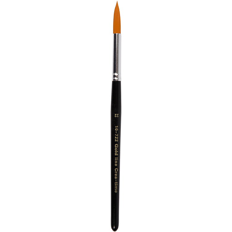 Creativ Company Gold Line Pinsel, Größe 22, L: 21 cm, B: 8 mm, rund, 6 Stück 1 Box