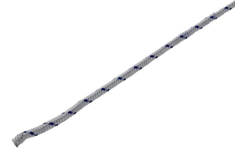 Mack 1014930 - PP-Geflecht, weiß, blau, Litze, 2 mm, 20 m | 5 Stück