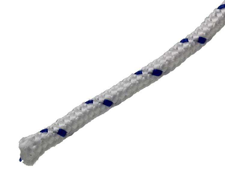 Mack 1014932 – PP-Geflecht, weiß, blau, Litze, 5 mm, 20 m | 5 Stück