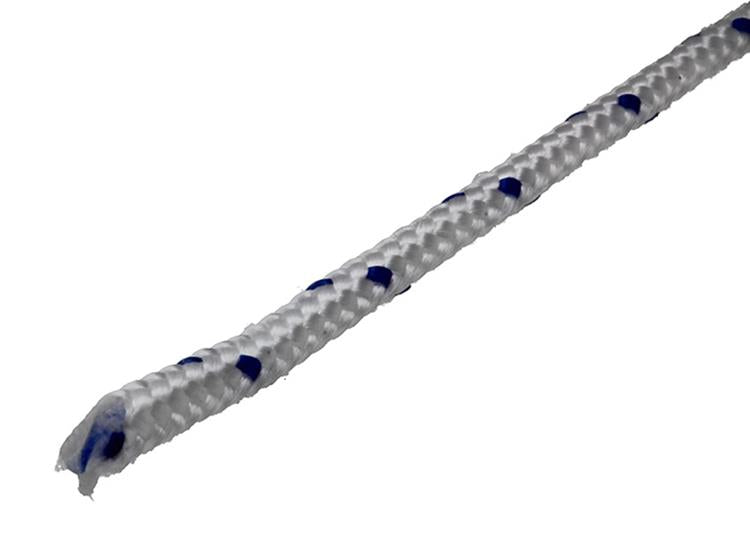 Mack 1014934 – PP-Geflecht, weiß, blau, Spule 4 mm, 50 m | 5 Stück