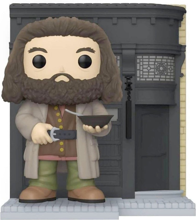 Funko Harry Potter – Pop! Deluxe: Winkelgasse – Der undichte Kessel mit Hagrid, 9 cm große Sammelfigur – mehrfarbig