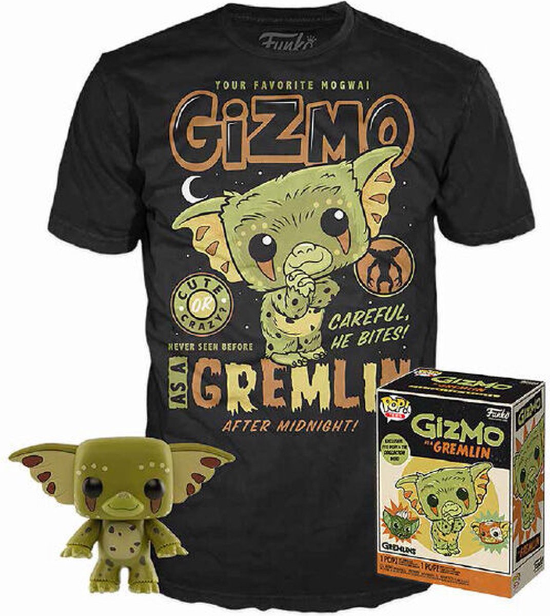 Funko-Pop! Gremlins: Set Figur und T-Shirt – exklusiv von Gizmo, Größe L