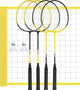 Get Go Badminton-Set – 4 Spieler – Netz ca. 60 x 400 cm – höhenverstellbar
