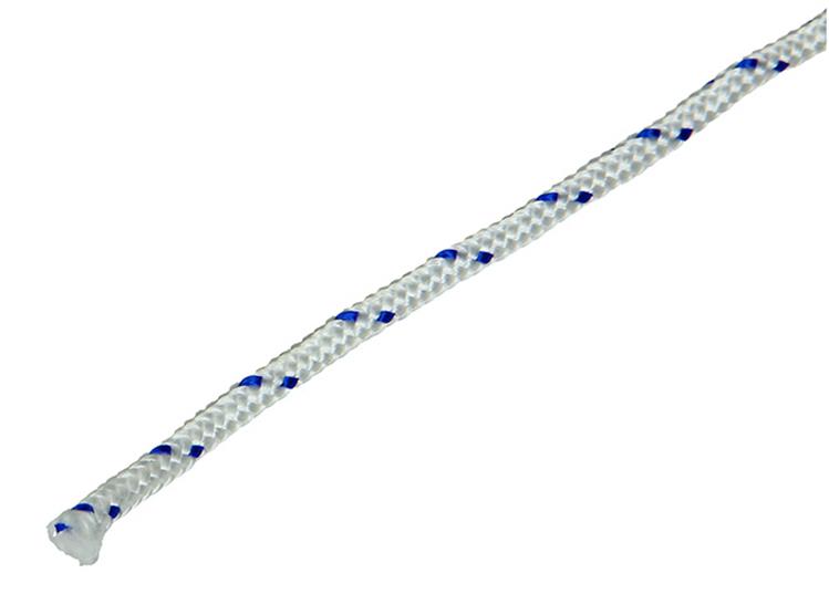 Mack 1014995 - PP-geflochtener weiß-blauer Strang 4 mm 20 m | 5 Stück