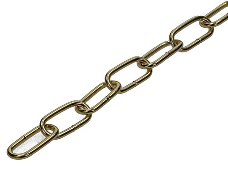 Mack 1015128 - Dekokette vermessingt ø 2mm l 16mm 2m | 5 Stück