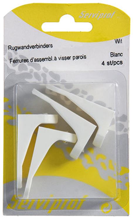 Mack 1013910 - 4 Rückwandverbinder weiß | 5 Stück