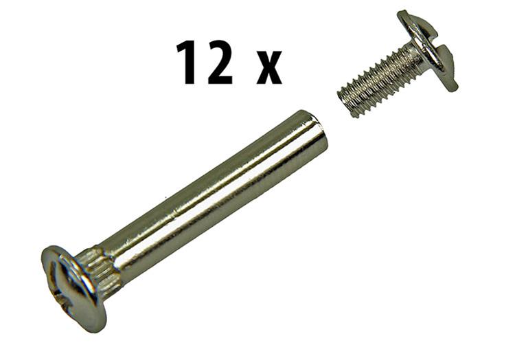 Mack 1013911 - 12 Schrankverbindungsschrauben verzinkt ø 5 mm 40-50 mm | 10 Stück